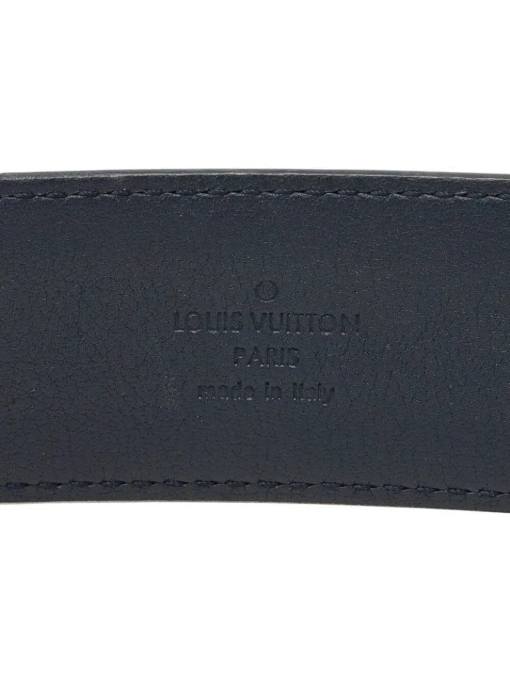 Louis Vuitton Monogram Ceintur Belt 85 34 Blanc White Gray Navy Leather